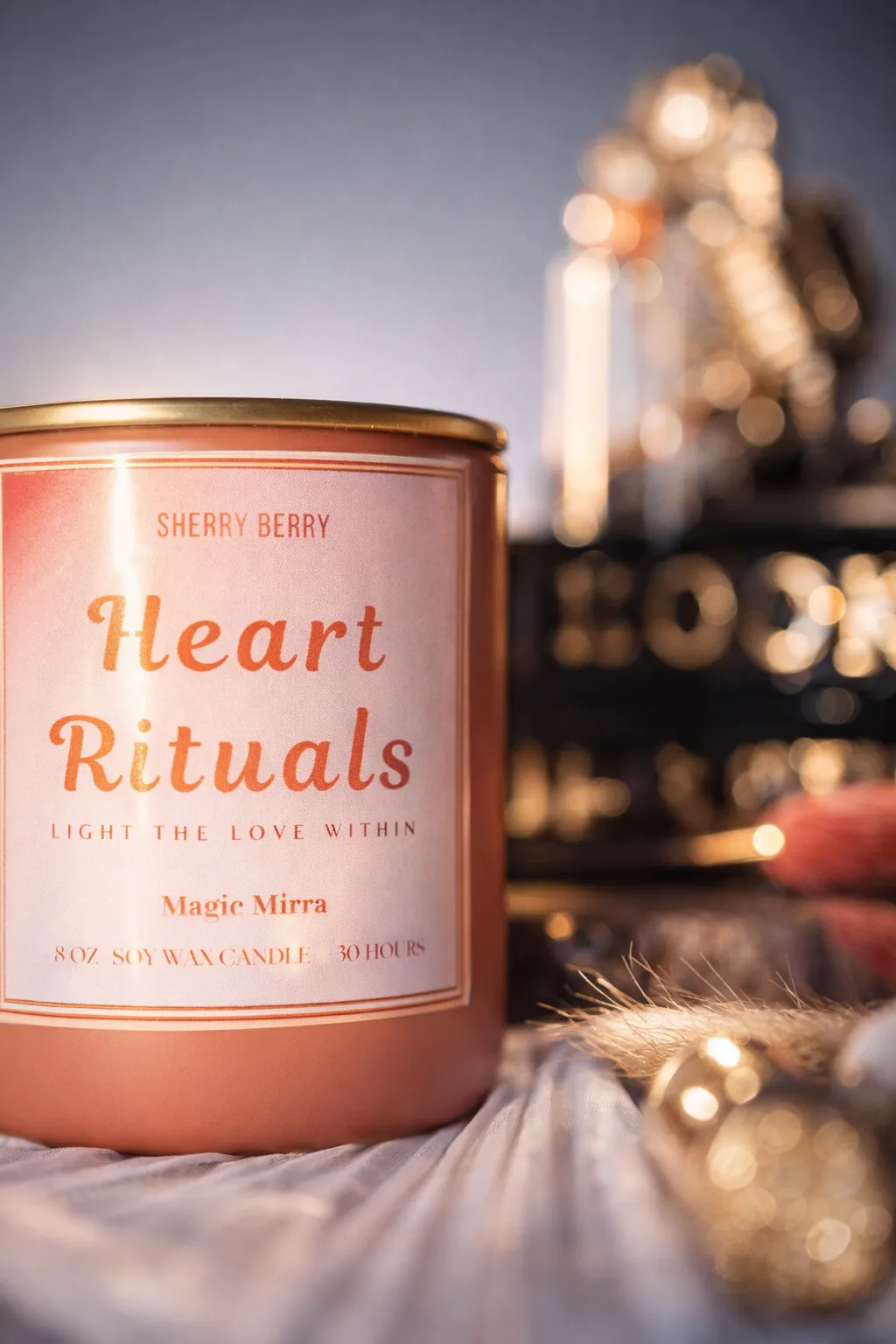 Warm candlelight shared at home