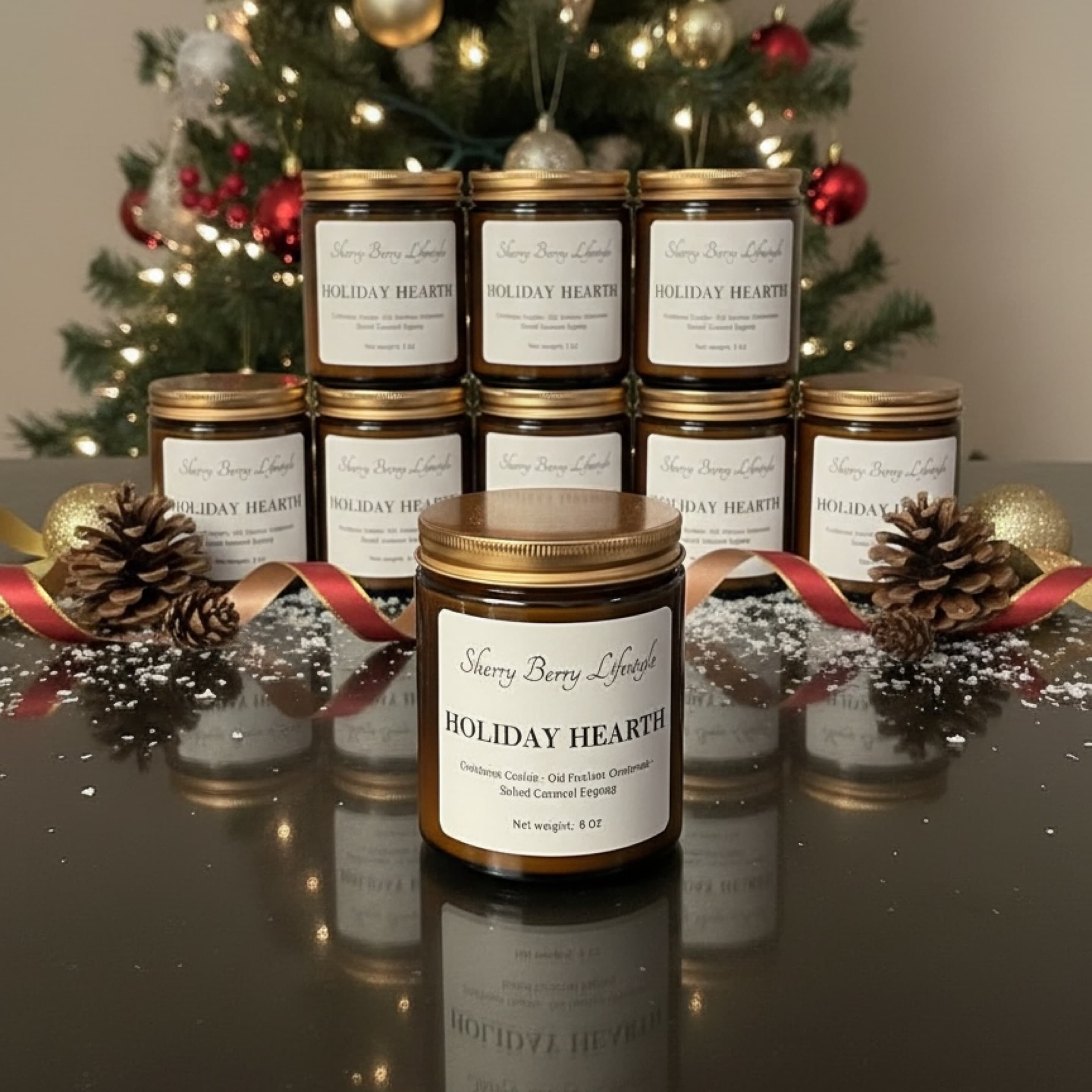 Holiday Hearth Candle